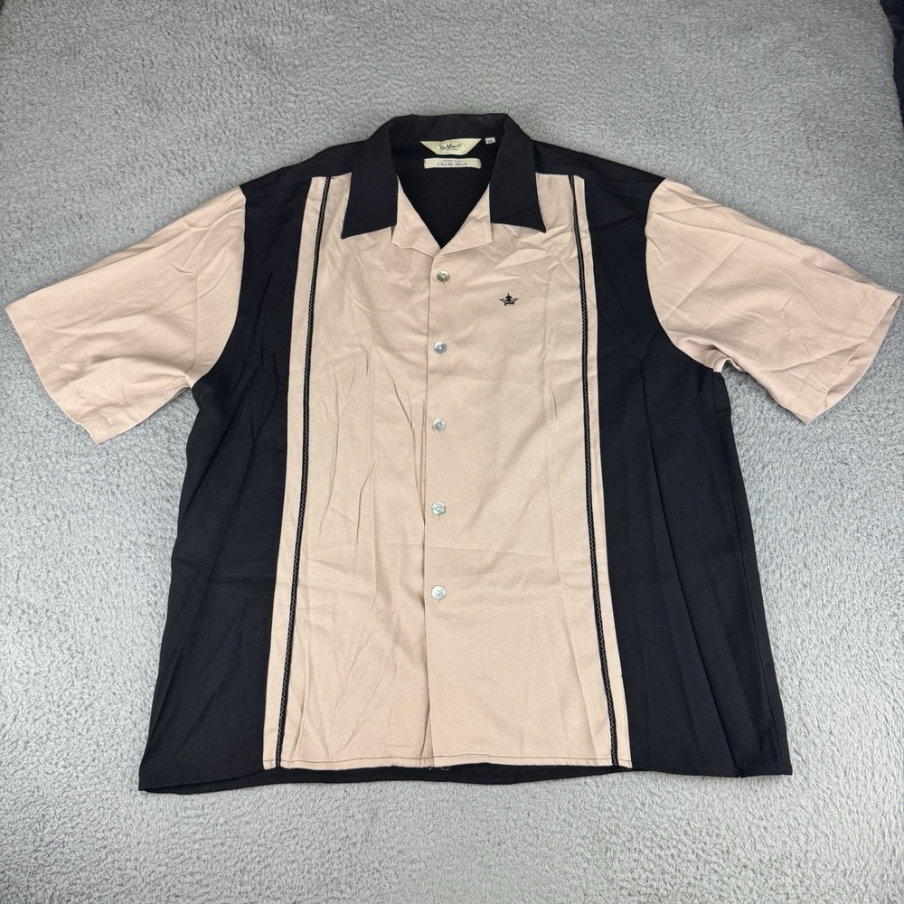 Vintage Da Vinci California Shirt Mens 2XL Black Button Up Charlie Sheen Bowling